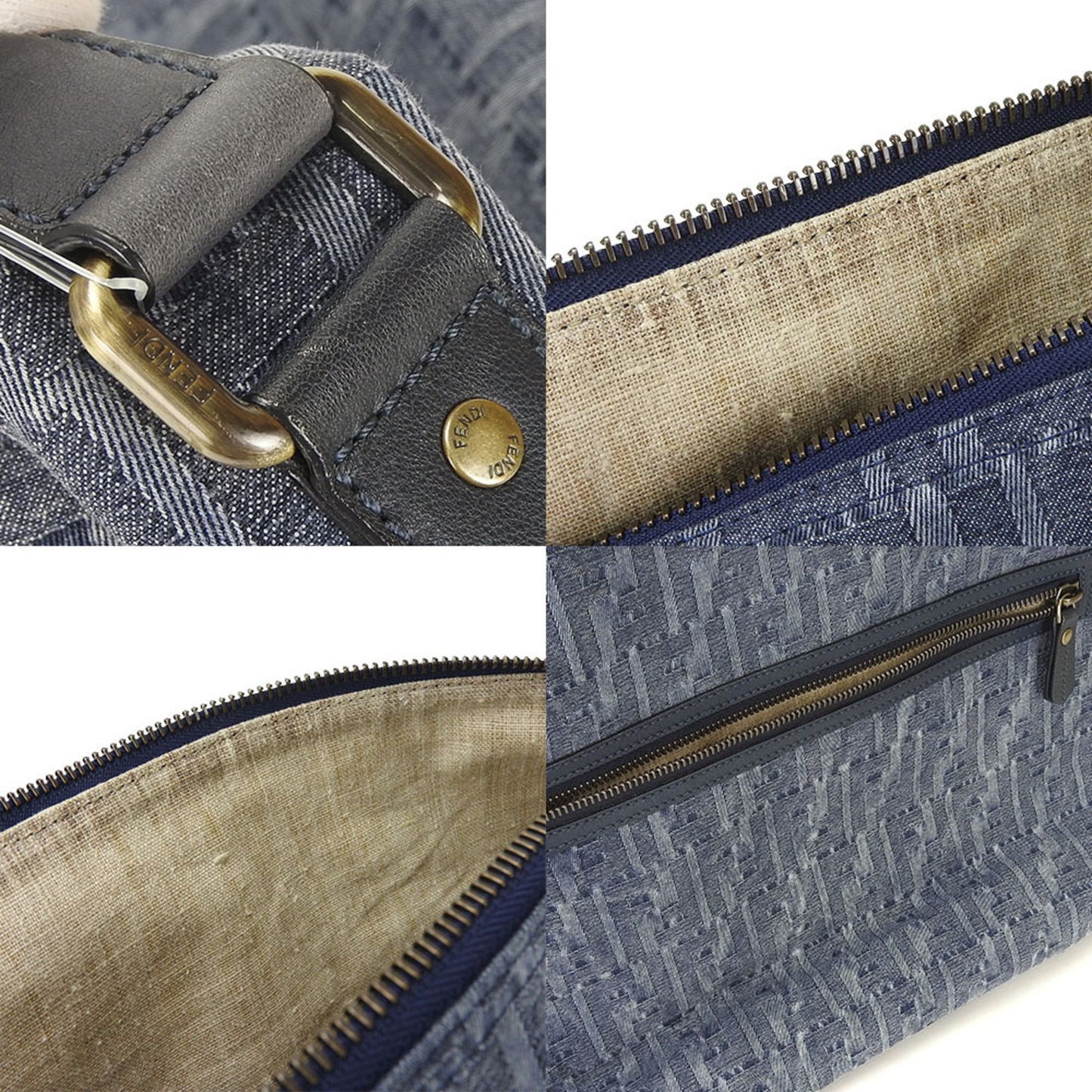 Fendi Zucca Navy Denim - Jeans Shopper Bag