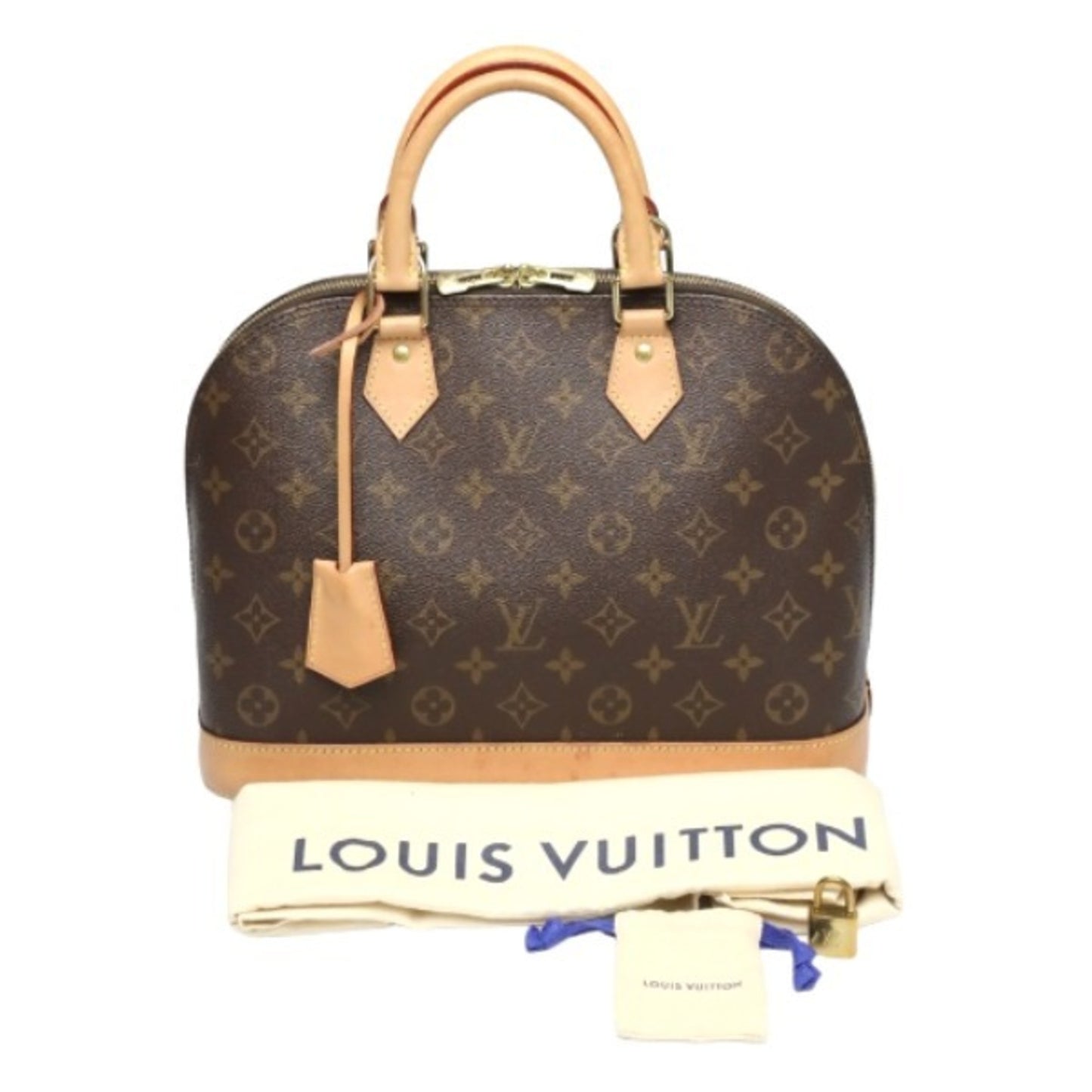 Louis Vuitton Alma Brown Canvas Hand Bag