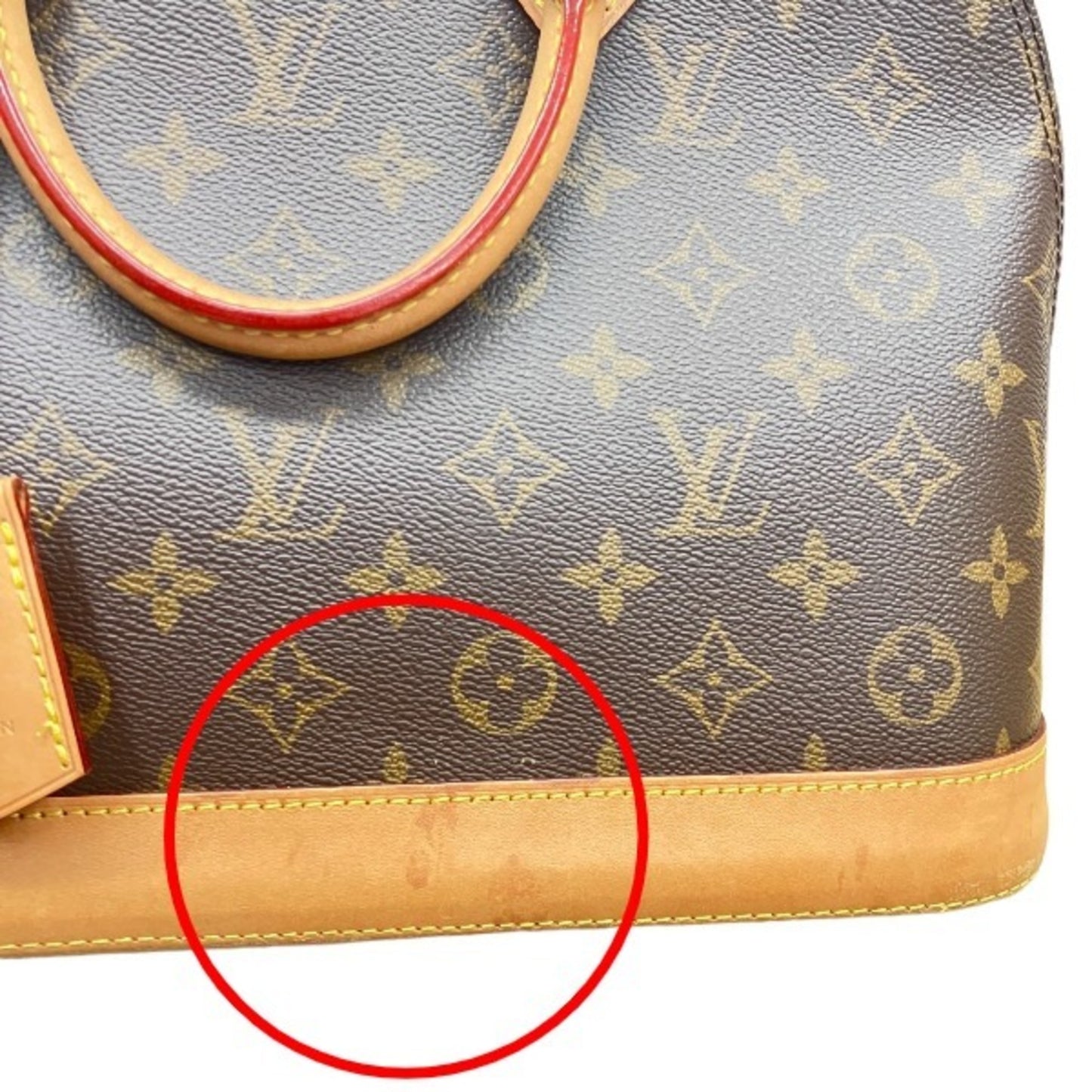 Louis Vuitton Alma Brown Canvas Hand Bag