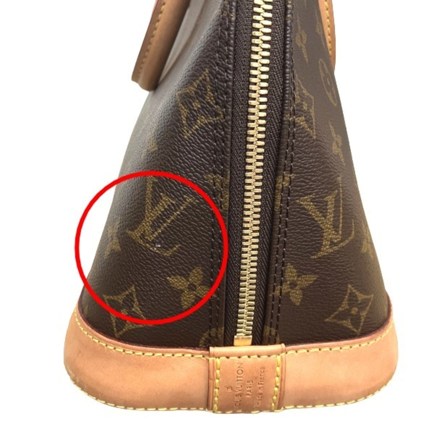 Louis Vuitton Alma Brown Canvas Hand Bag