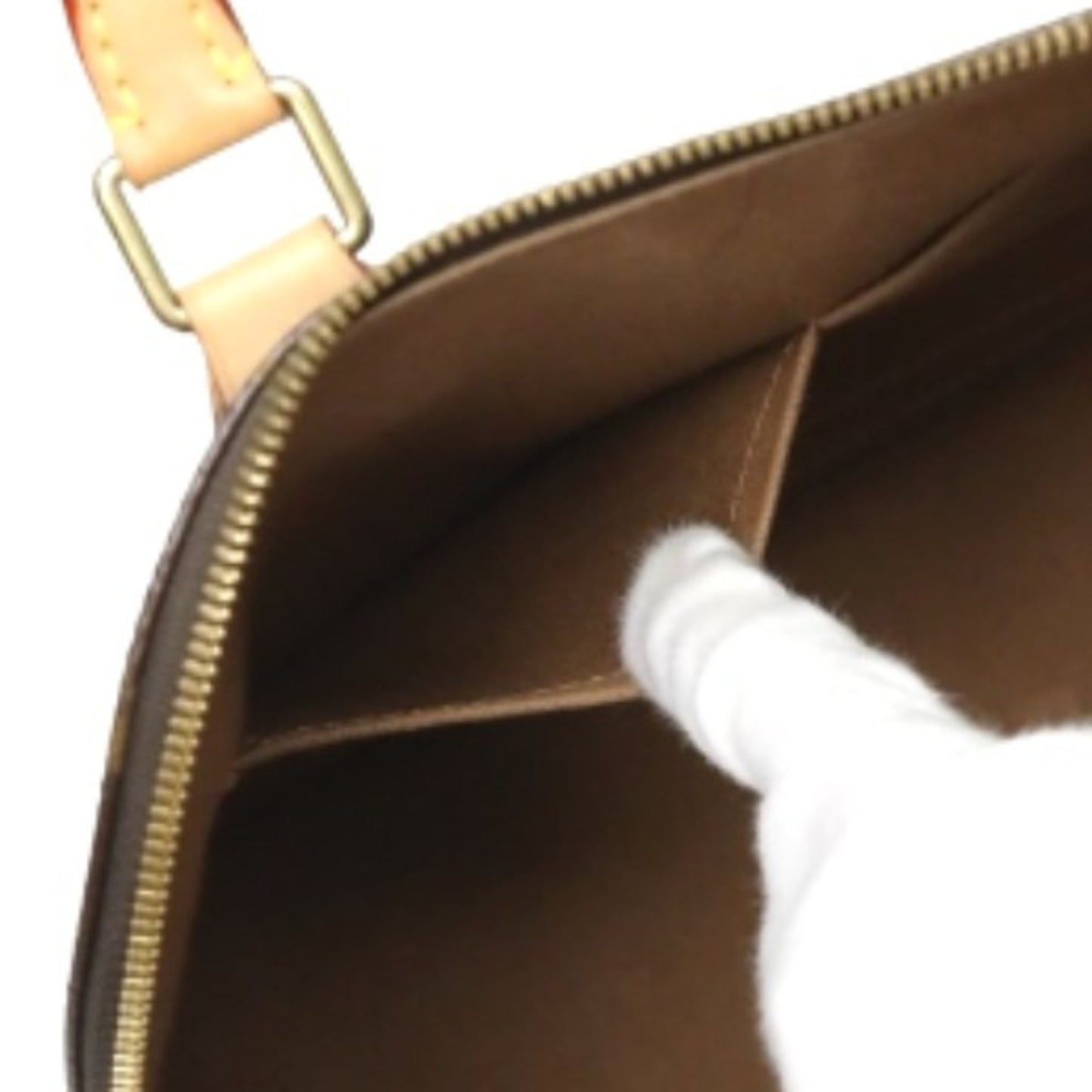 Louis Vuitton Alma Brown Canvas Hand Bag