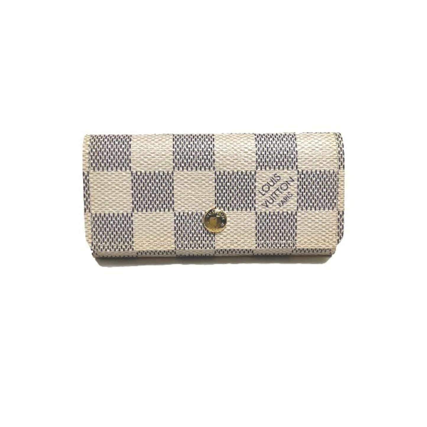 Louis Vuitton Pochette Clés Beige Canvas Wallet Accessories