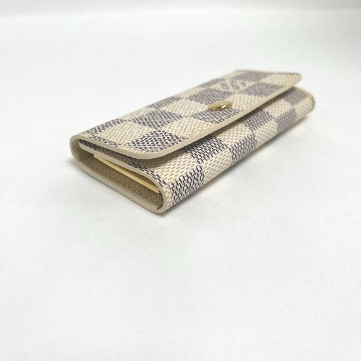 Louis Vuitton Pochette Clés Beige Canvas Wallet Accessories