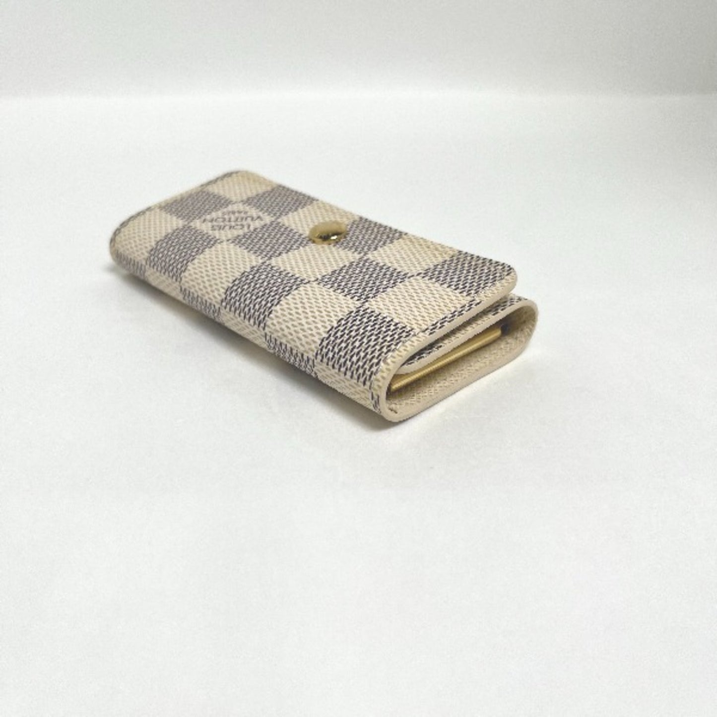 Louis Vuitton Pochette Clés Beige Canvas Wallet Accessories