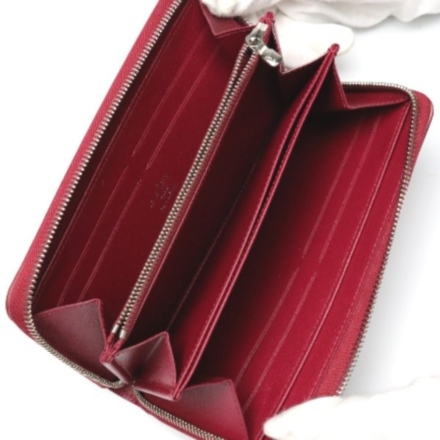 Louis Vuitton Portefeuille zippy Burgundy Leather Wallet Accessories