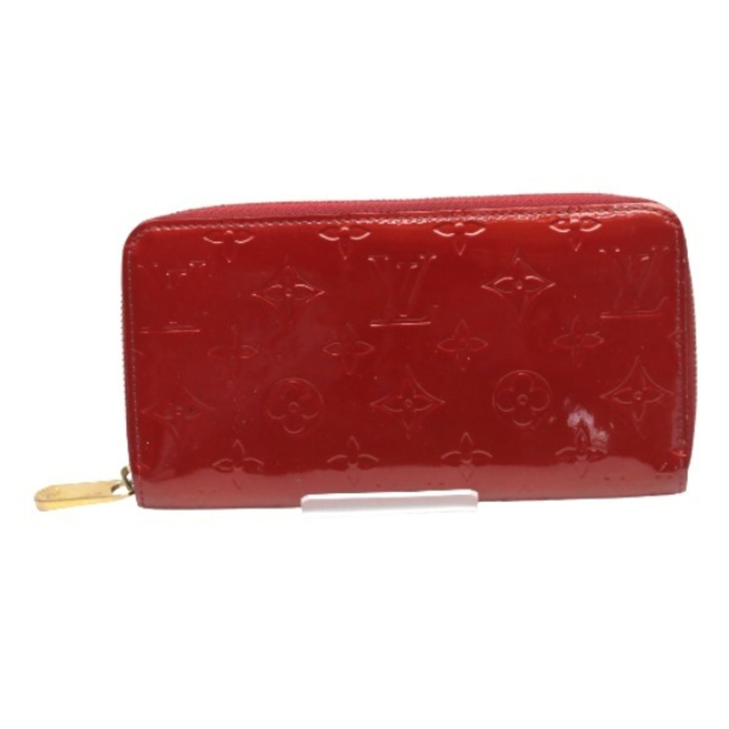 Louis Vuitton Zippy Red Patent Leather Wallet Accessories