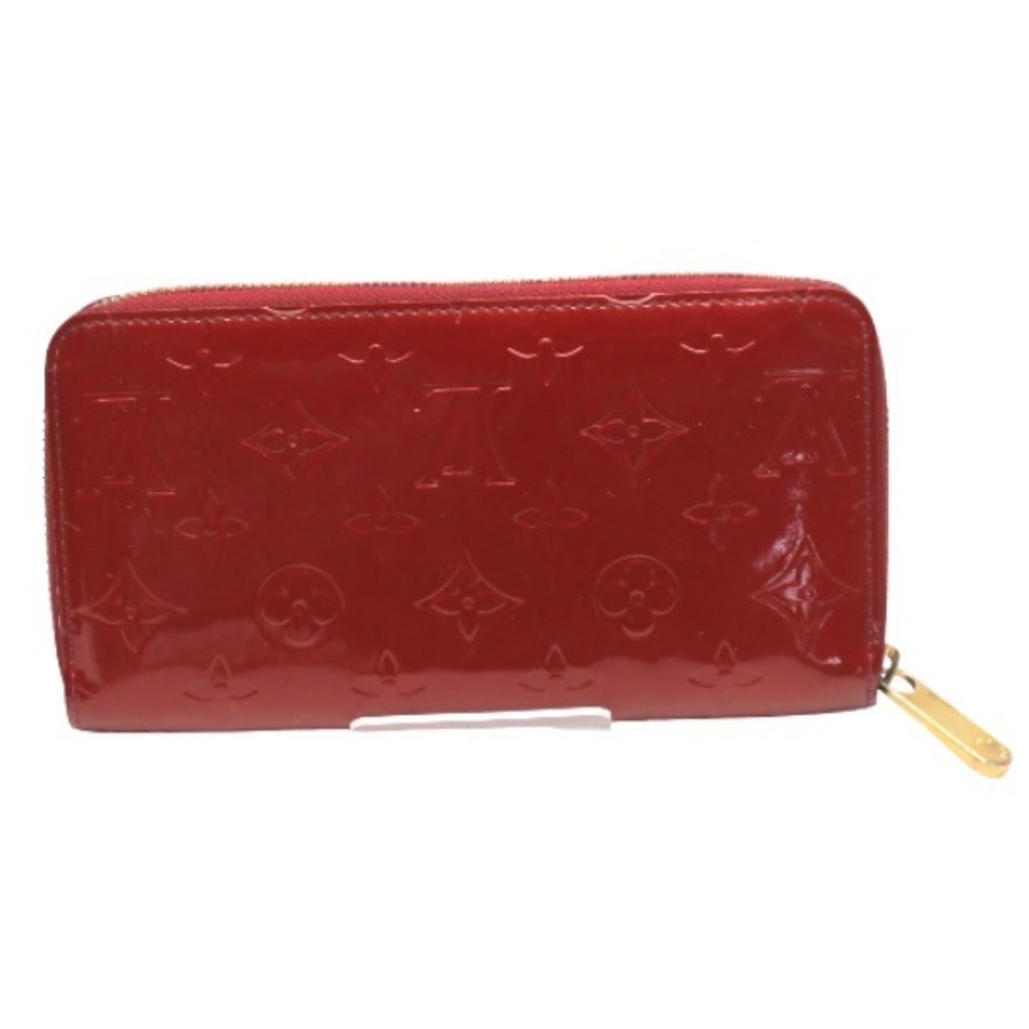 Louis Vuitton Zippy Red Patent Leather Wallet Accessories