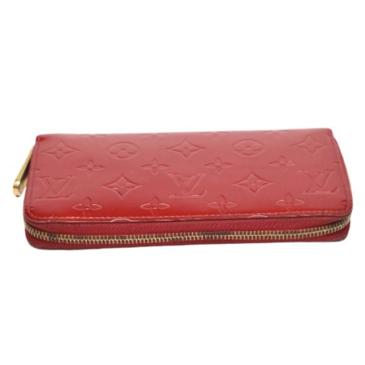 Louis Vuitton Zippy Red Patent Leather Wallet Accessories