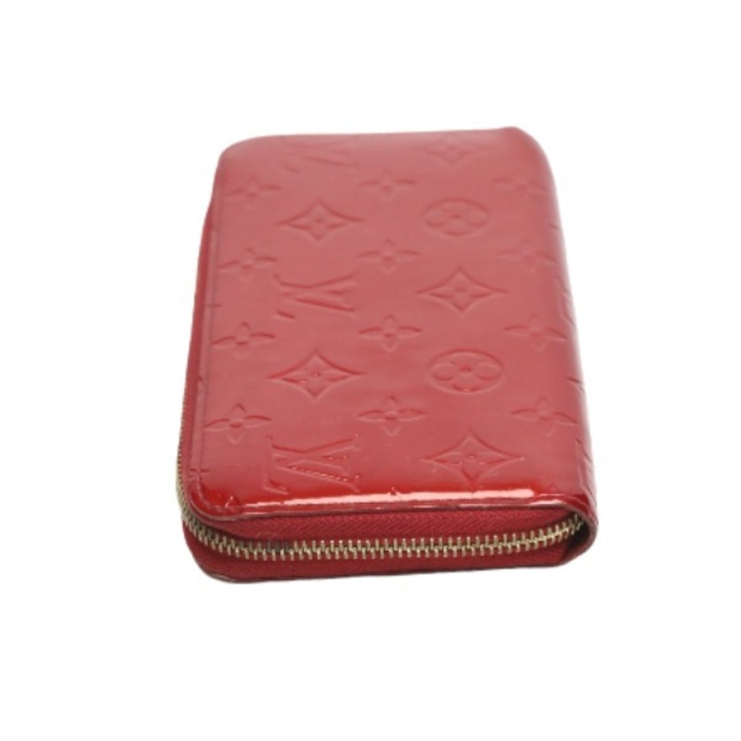 Louis Vuitton Zippy Red Patent Leather Wallet Accessories