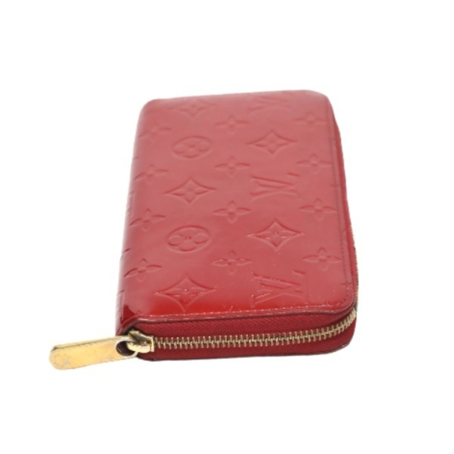 Louis Vuitton Zippy Red Patent Leather Wallet Accessories