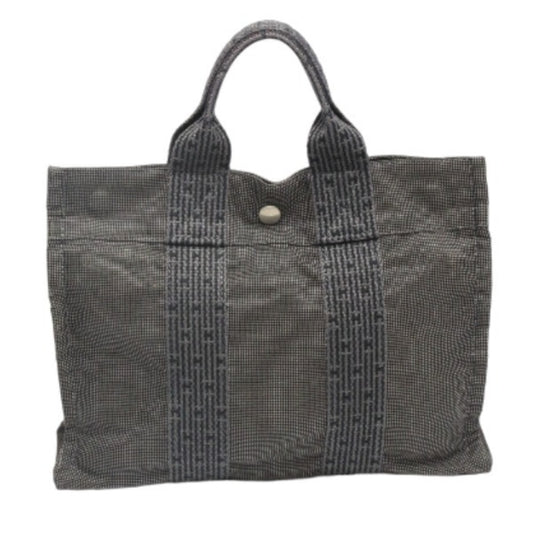 Hermès Herline Grey Canvas Tote Bag