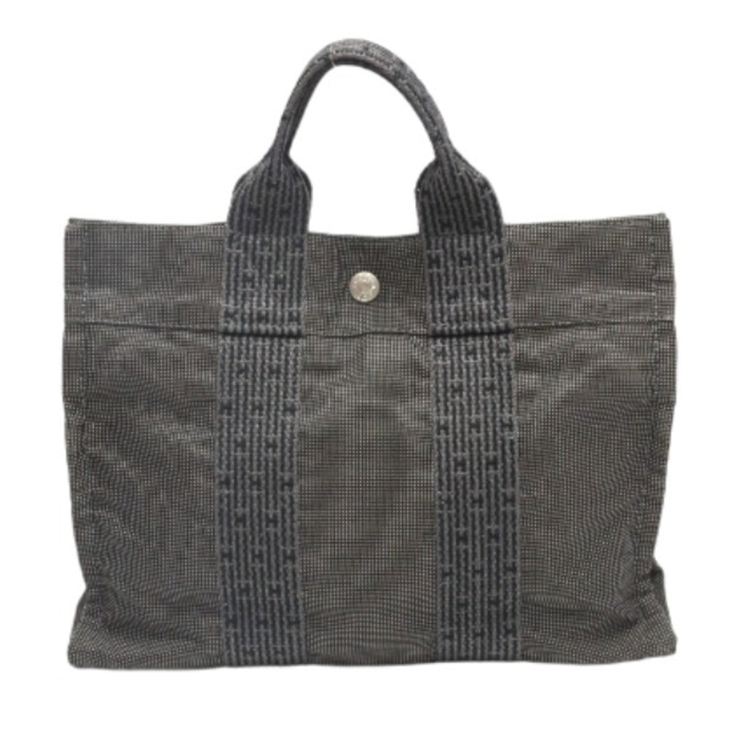 Hermès Herline Grey Canvas Tote Bag