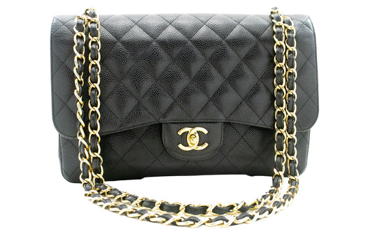 Chanel Timeless/classique Black Leather Shoulder Bag