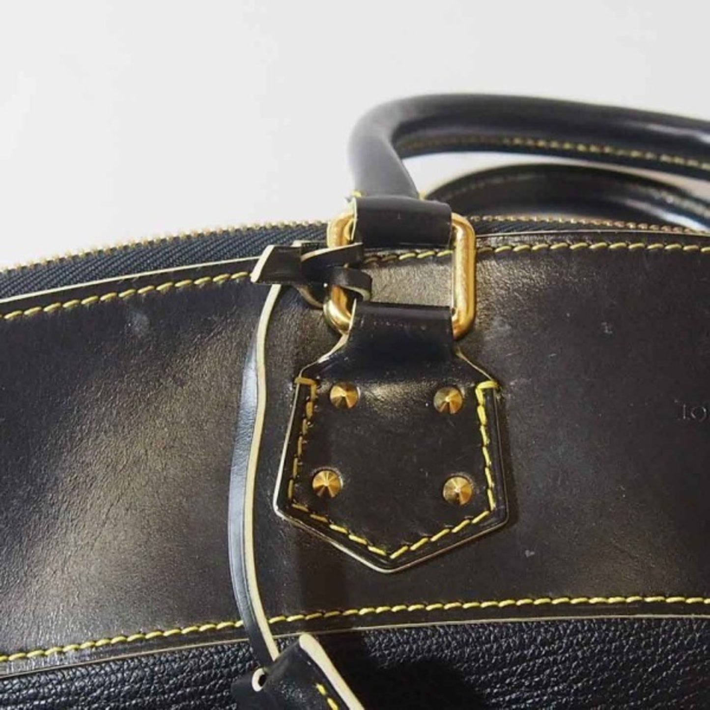 Louis Vuitton Lockit Black Leather Hand Bag