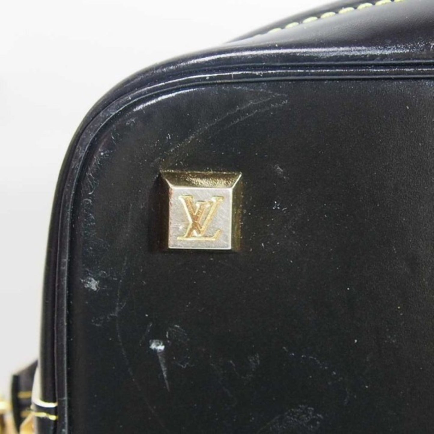 Louis Vuitton Lockit Black Leather Hand Bag