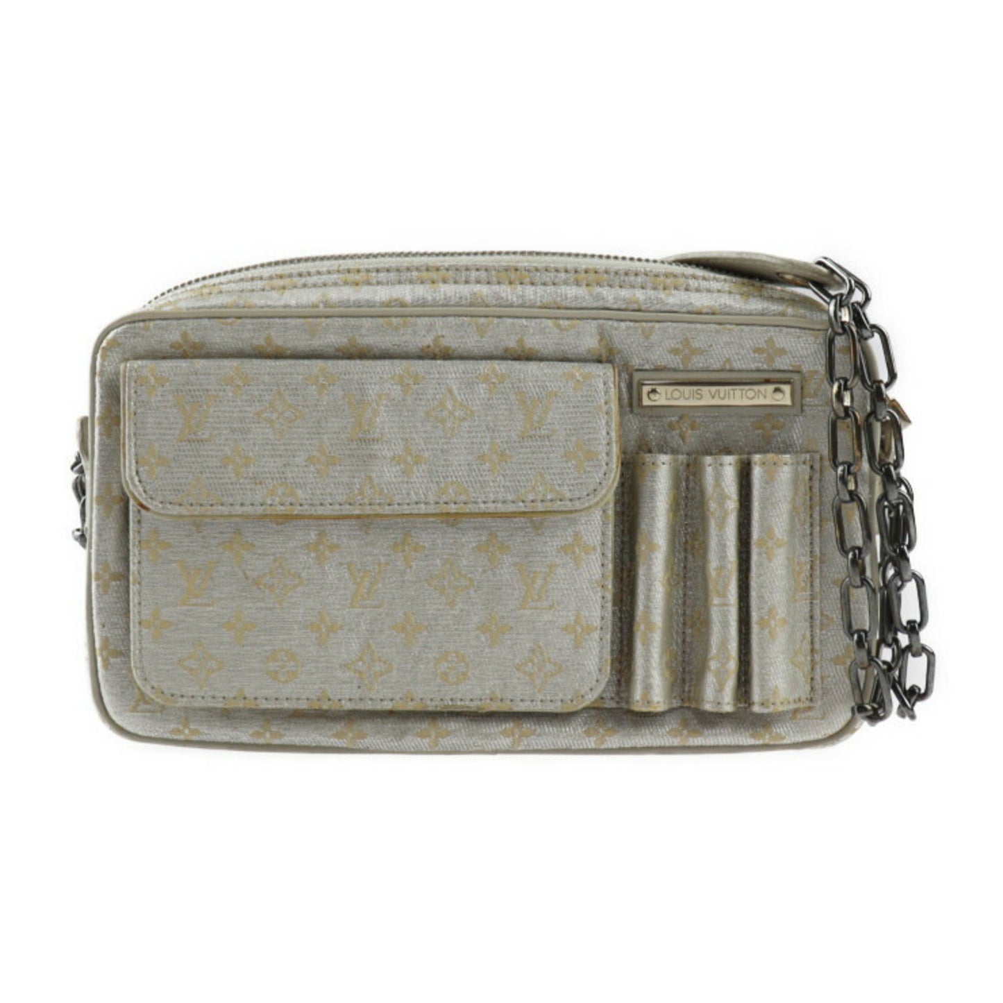 Louis Vuitton McKenna Silver Canvas Shoulder Bag