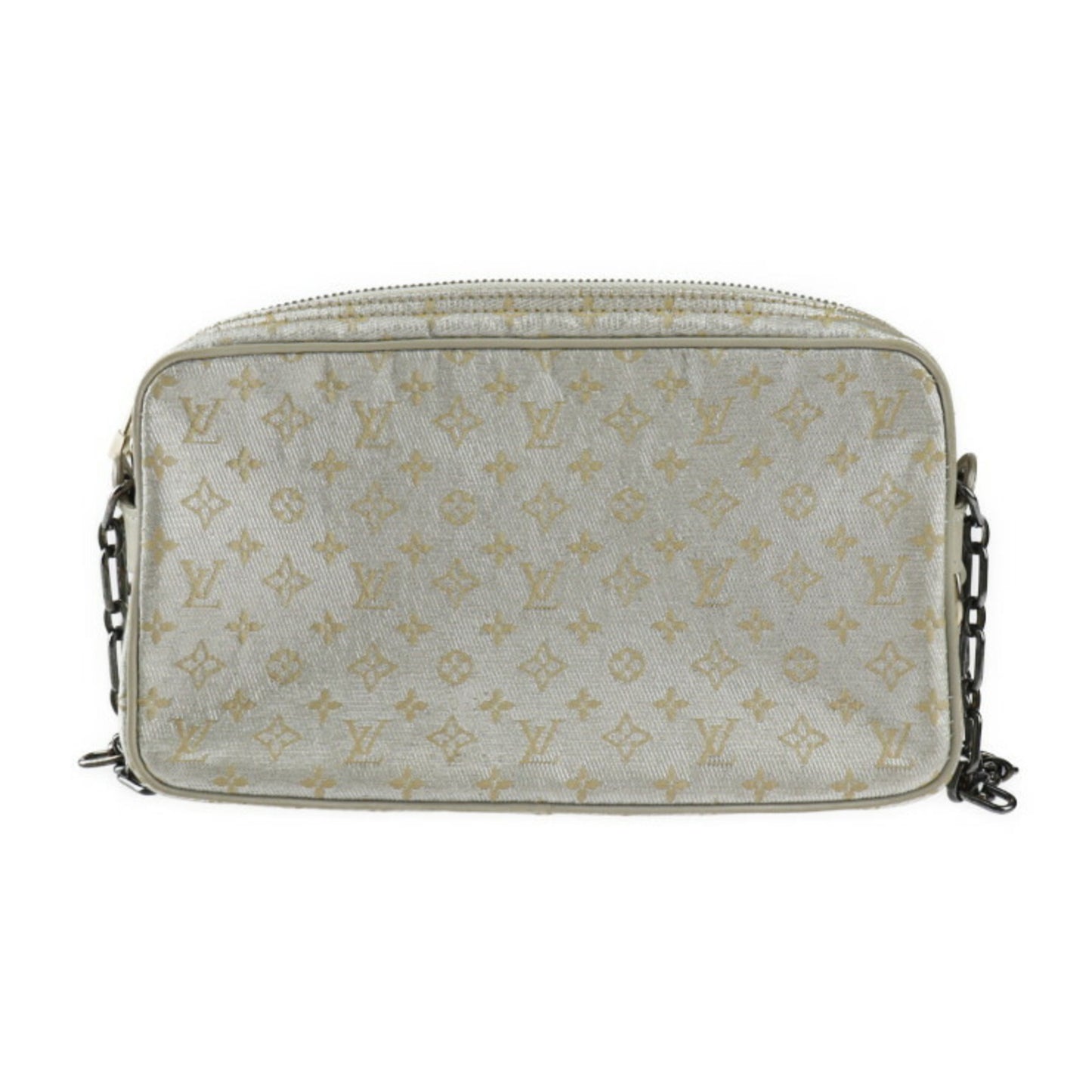 Louis Vuitton McKenna Silver Canvas Shoulder Bag