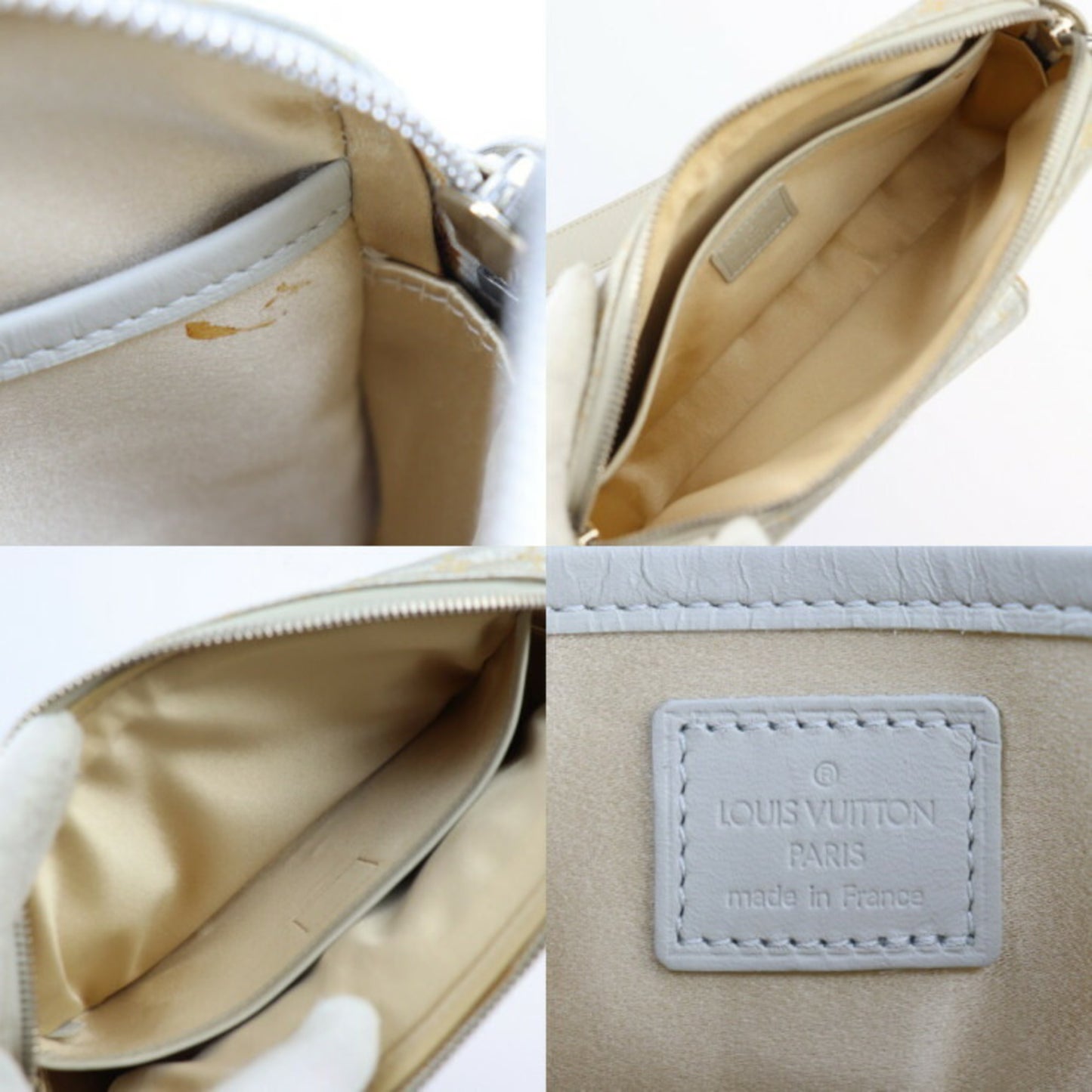 Louis Vuitton McKenna Silver Canvas Shoulder Bag