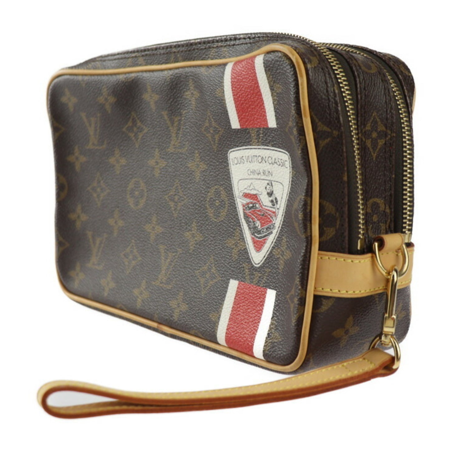 Louis Vuitton Pavel Brown Canvas Clutch Bag