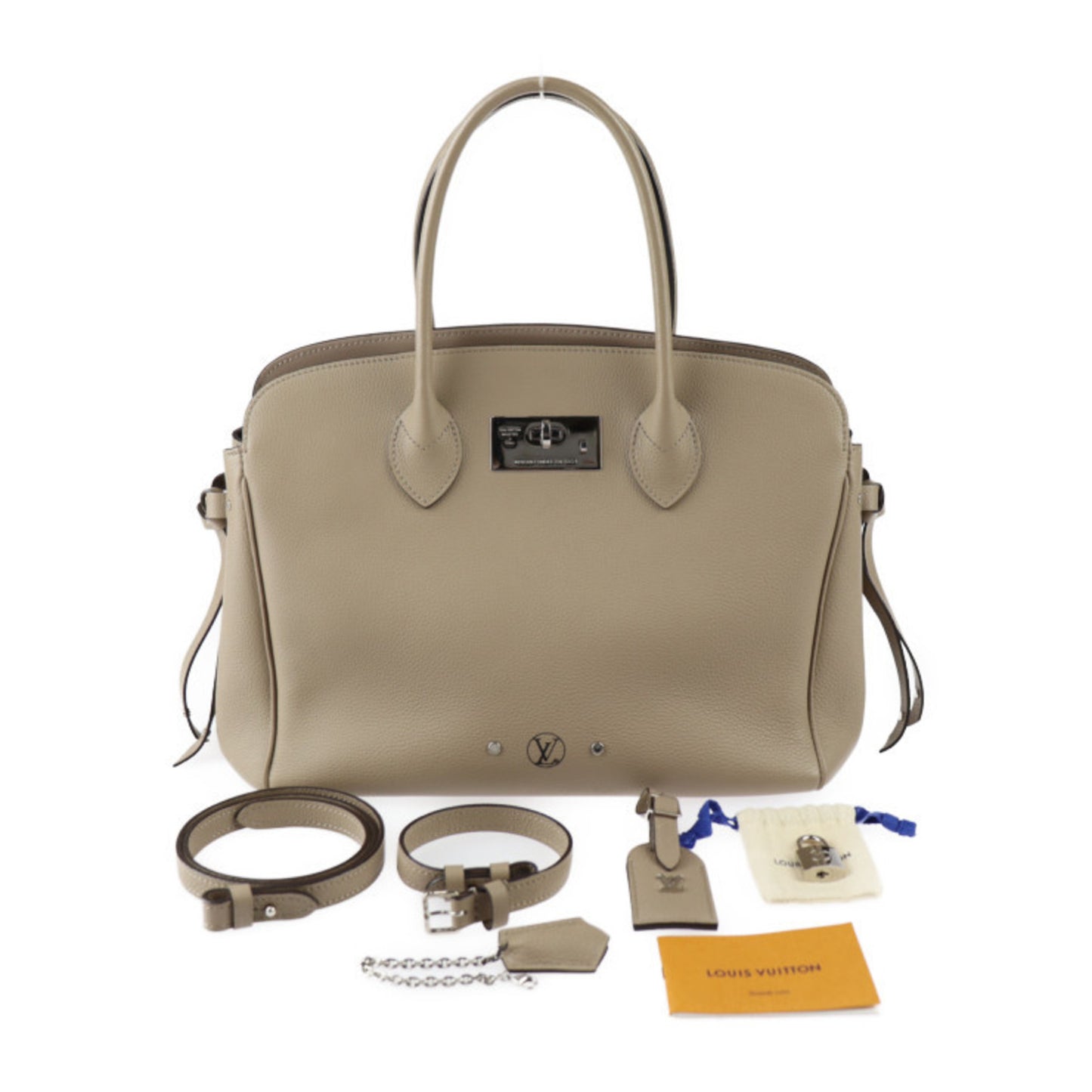 Louis Vuitton Milla Grey Leather Hand Bag