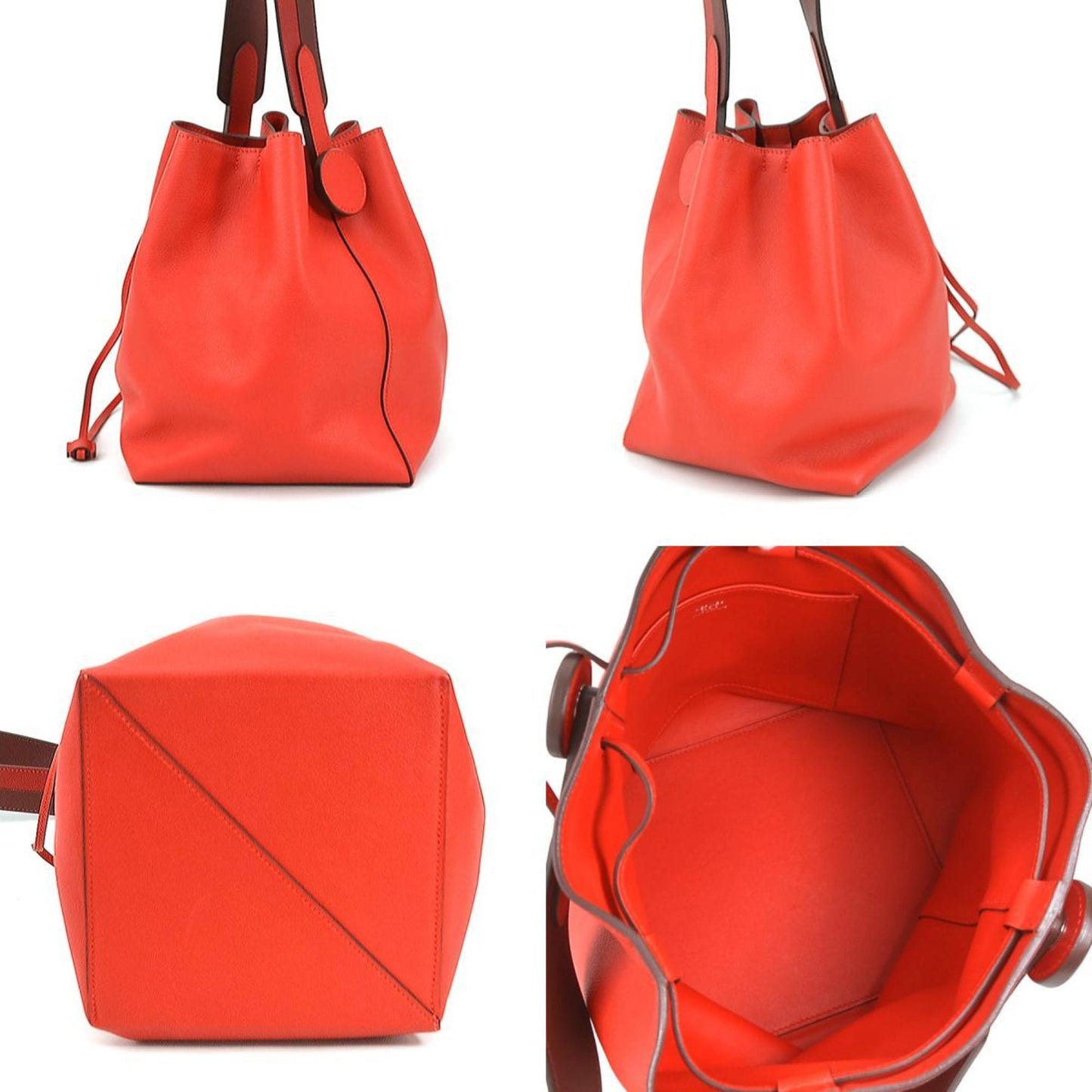 Hermès Licol Red Leather Shopper Bag