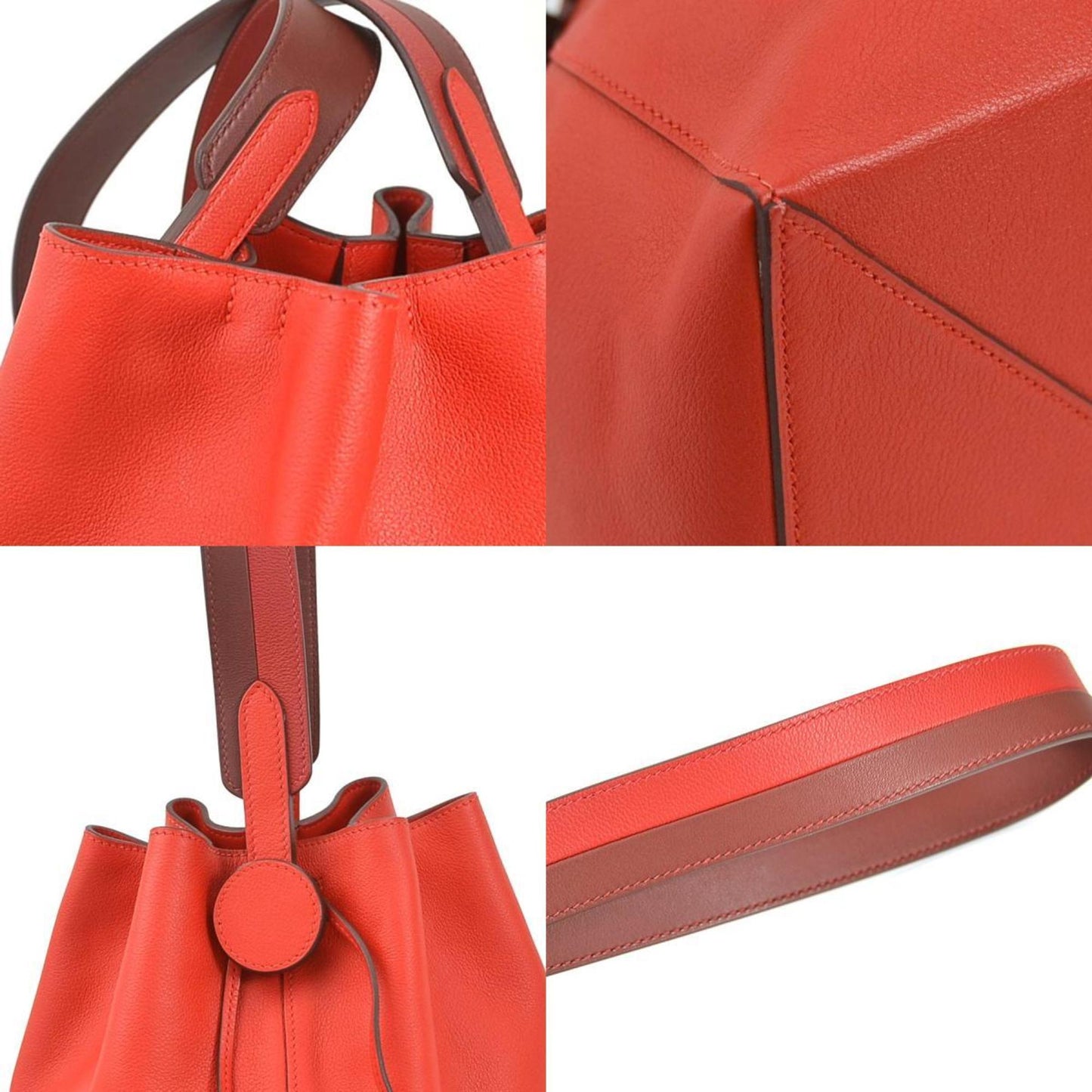 Hermès Licol Red Leather Shopper Bag