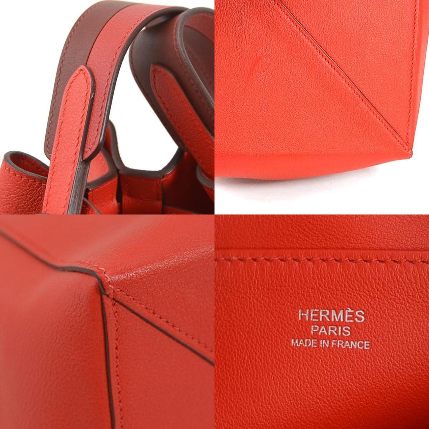 Hermès Licol Red Leather Shopper Bag