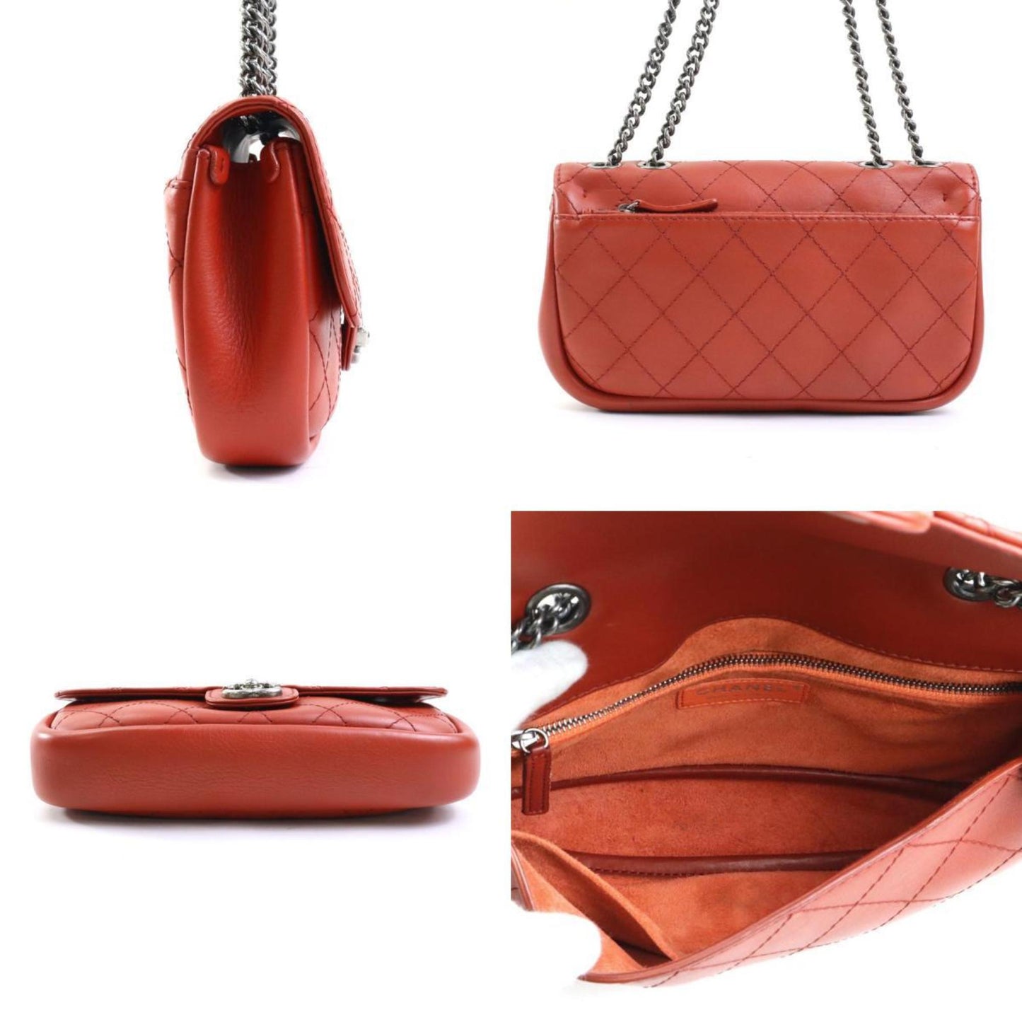 Chanel Timeless Orange Leather Shopper Bag