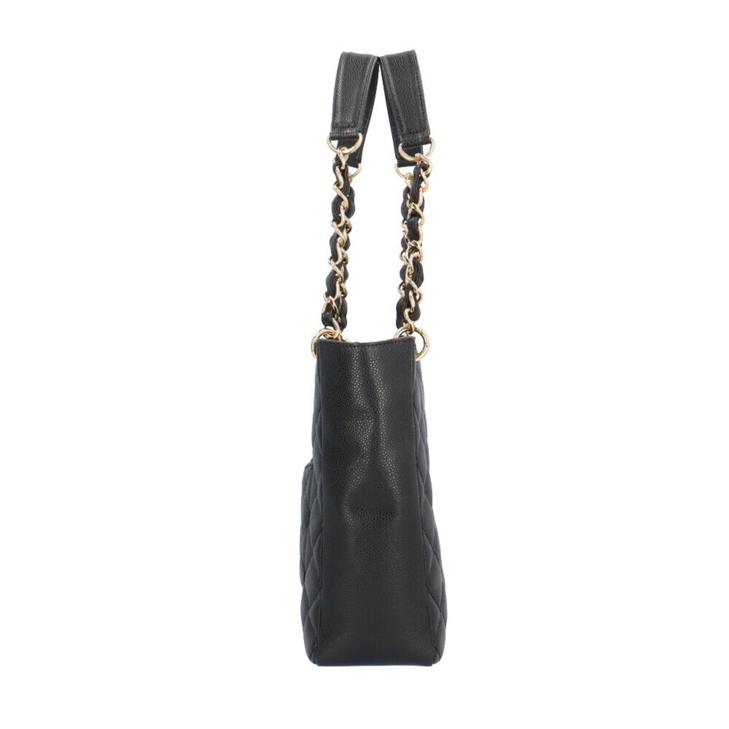 Chanel Shopping Black Leather Tote Bag