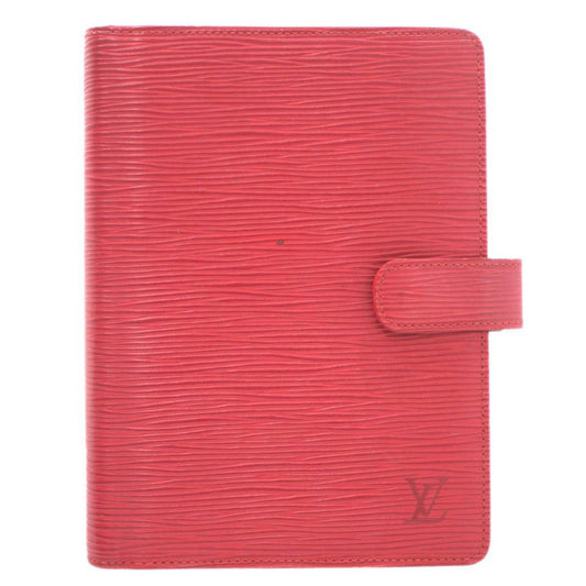 Louis Vuitton Agenda MM Red Leather Wallet Accessories