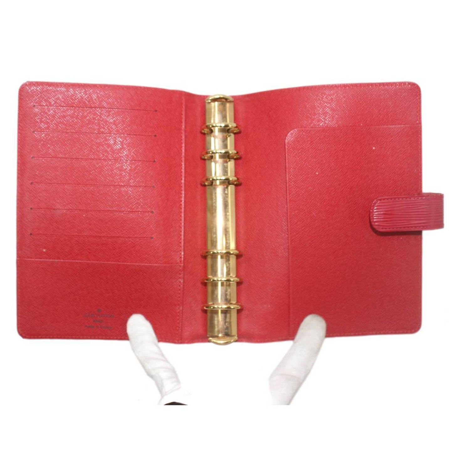 Louis Vuitton Agenda MM Red Leather Wallet Accessories