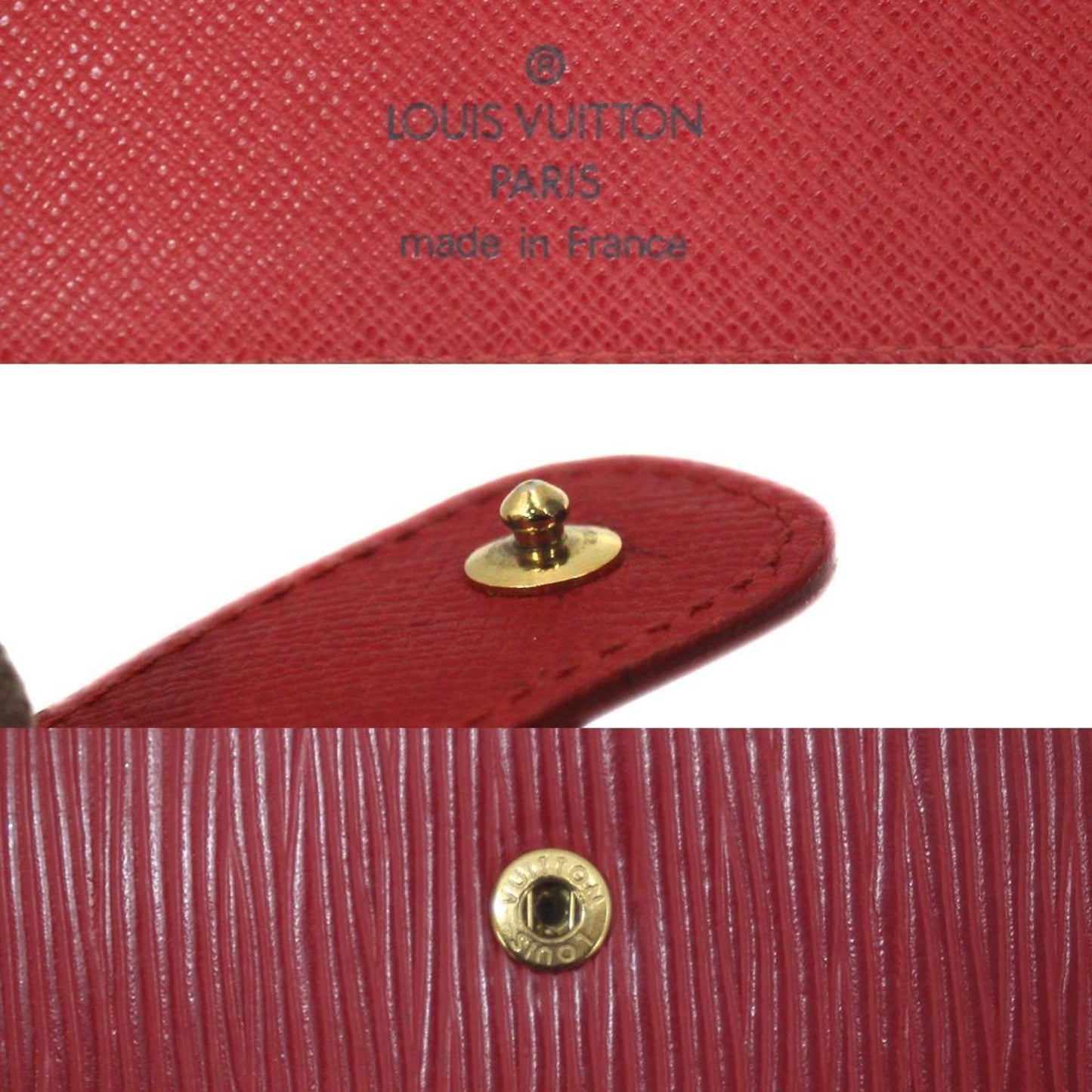 Louis Vuitton Agenda MM Red Leather Wallet Accessories