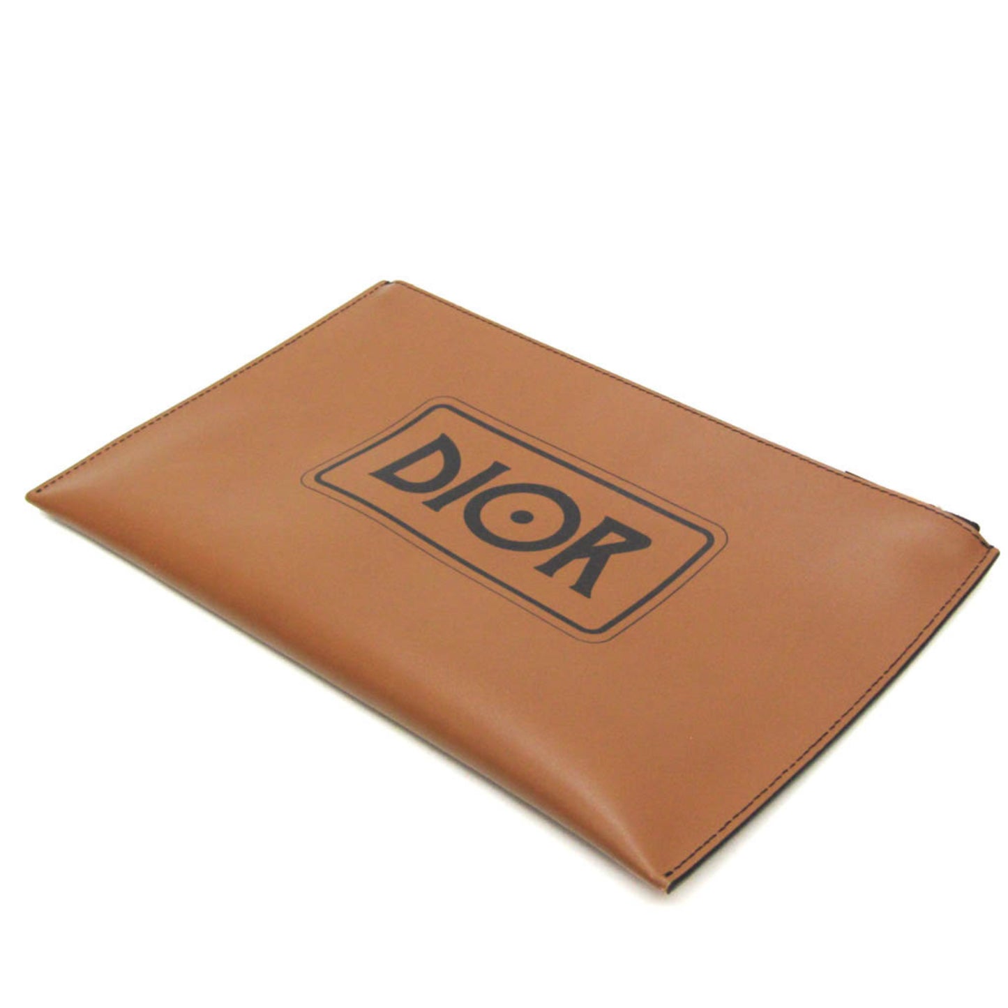 Dior Brown Leather Clutch Bag