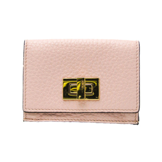 Fendi Peekaboo Pink Leather Wallet Accessories