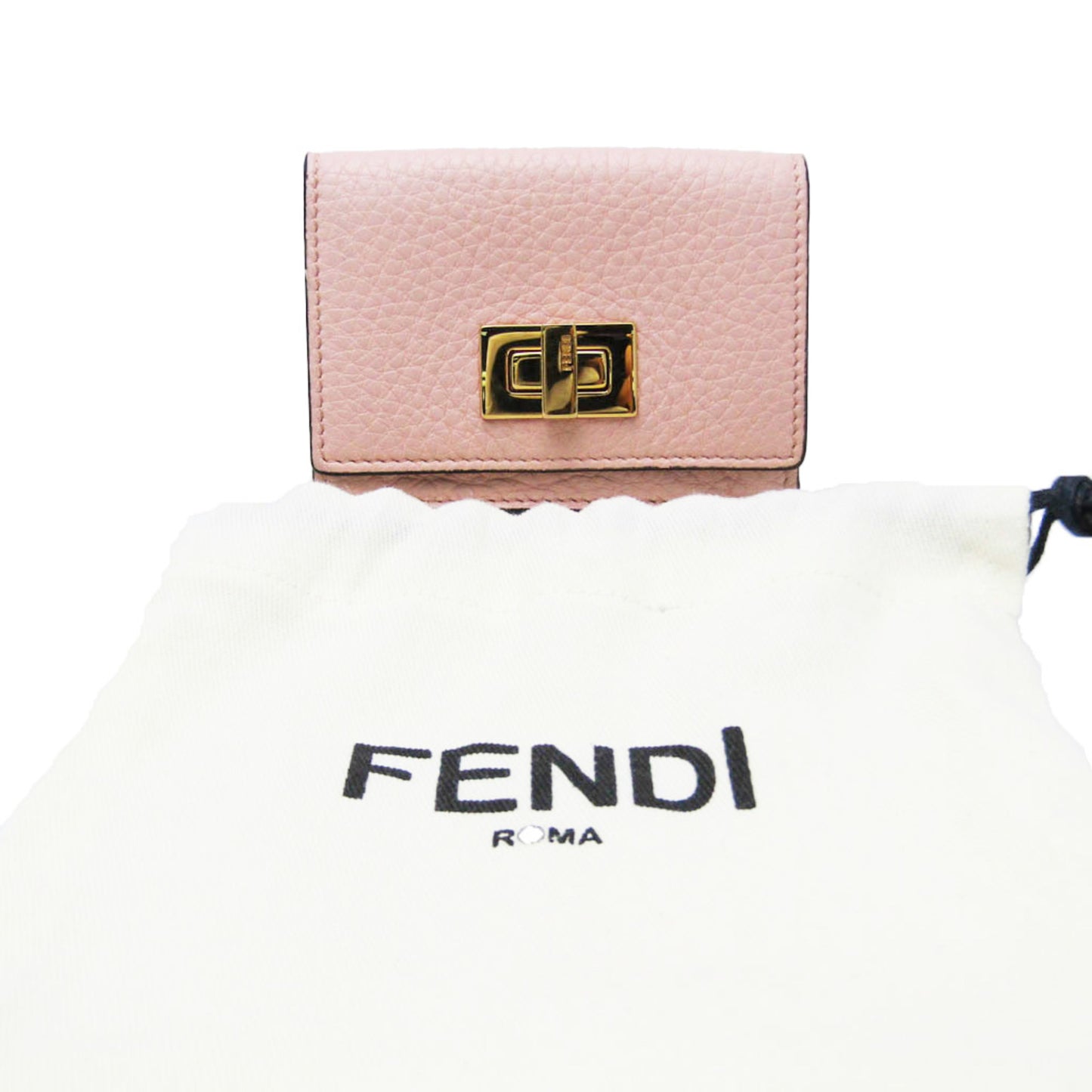 Fendi Peekaboo Pink Leather Wallet Accessories