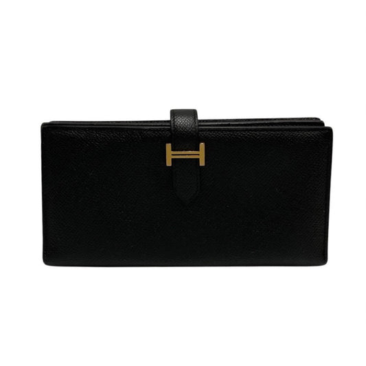 Hermès Béarn Black Leather Wallet Accessories