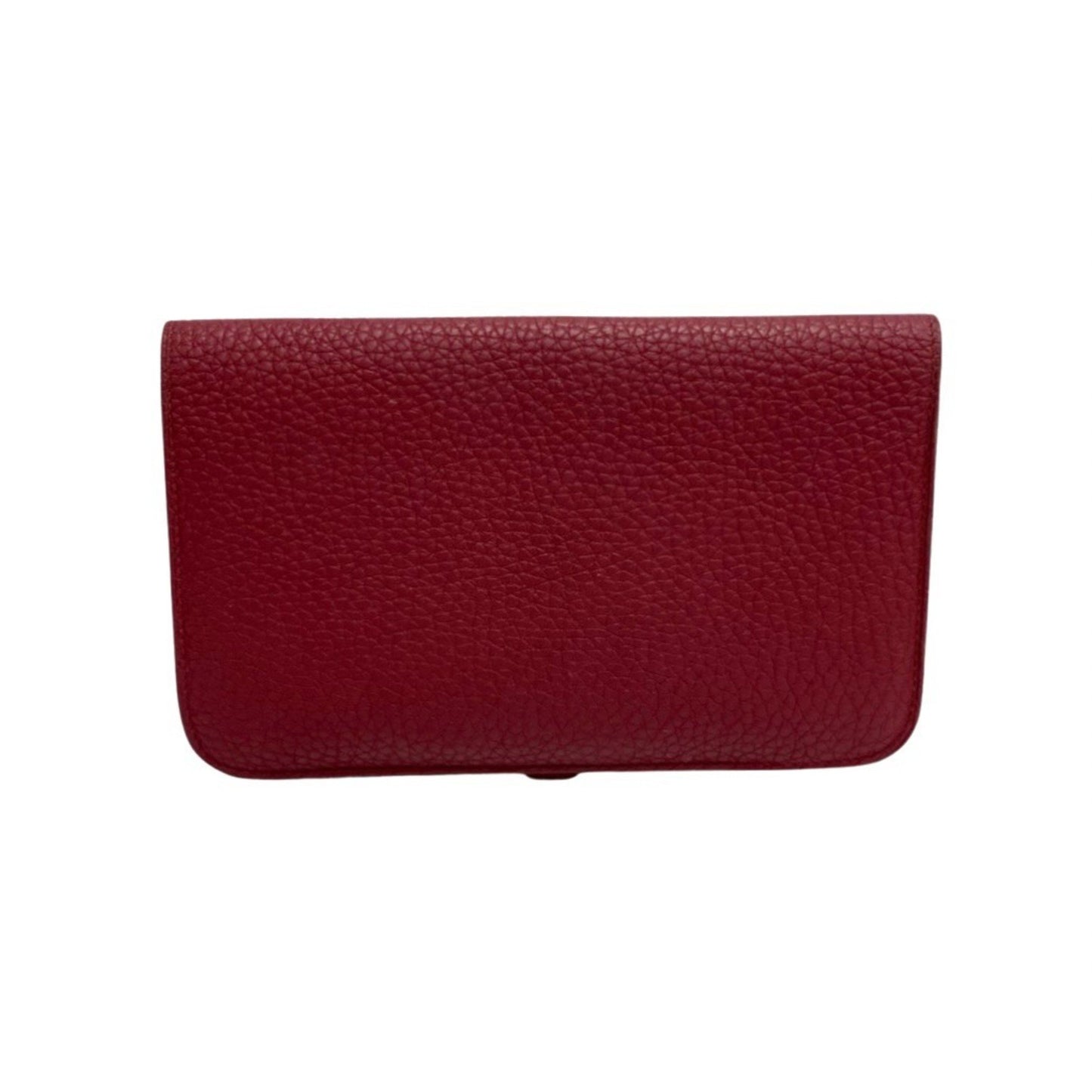 Hermès Dogon Burgundy Leather Wallet Accessories