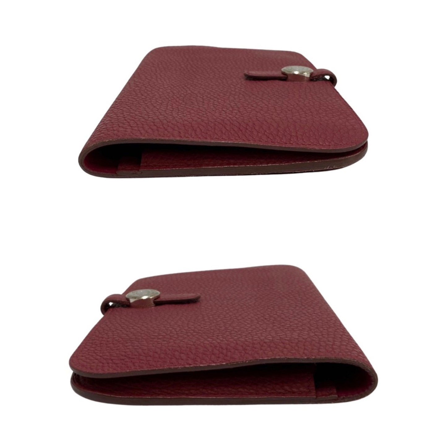 Hermès Dogon Burgundy Leather Wallet Accessories