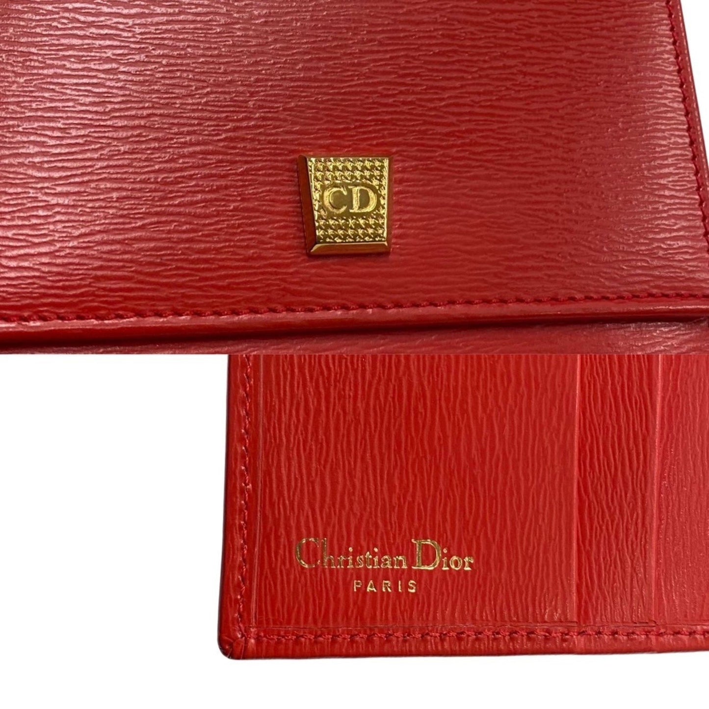 Dior Red Leather Wallet Accessories