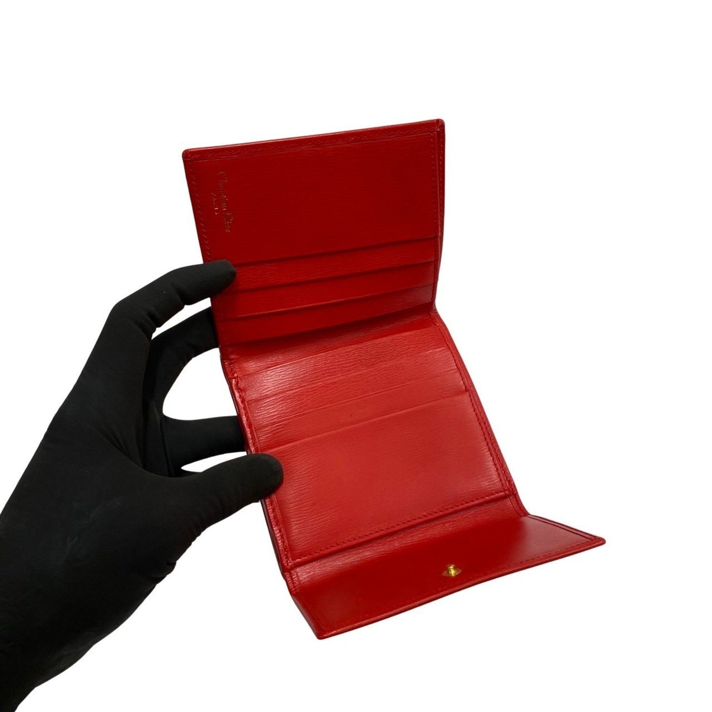 Dior Red Leather Wallet Accessories