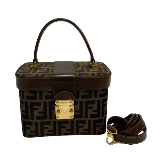 Fendi Zucca Brown Canvas Hand Bag