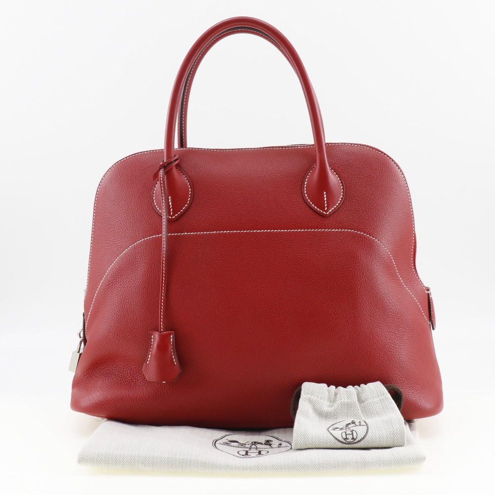 Hermès Bolide Red Leather Hand Bag