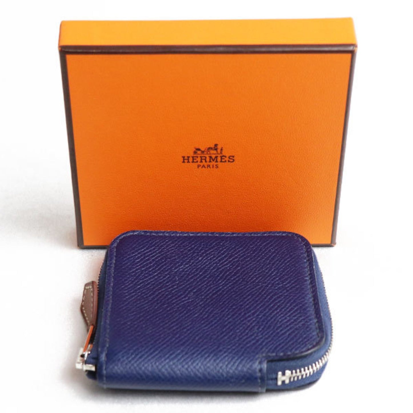 Hermès Silk'In Navy Leather Wallet Accessories