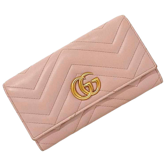 Gucci GG Marmont Pink Leather Wallet Accessories