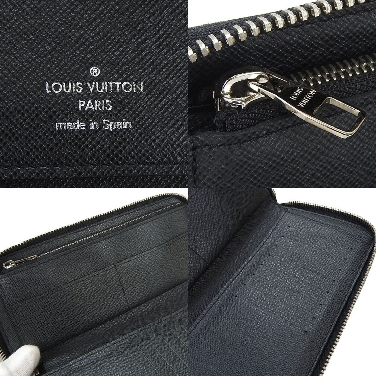 Louis Vuitton Brazza Black Leather Wallet Accessories