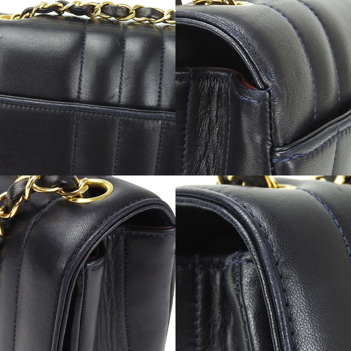 Chanel Flap bag Navy Leather Shoulder Bag