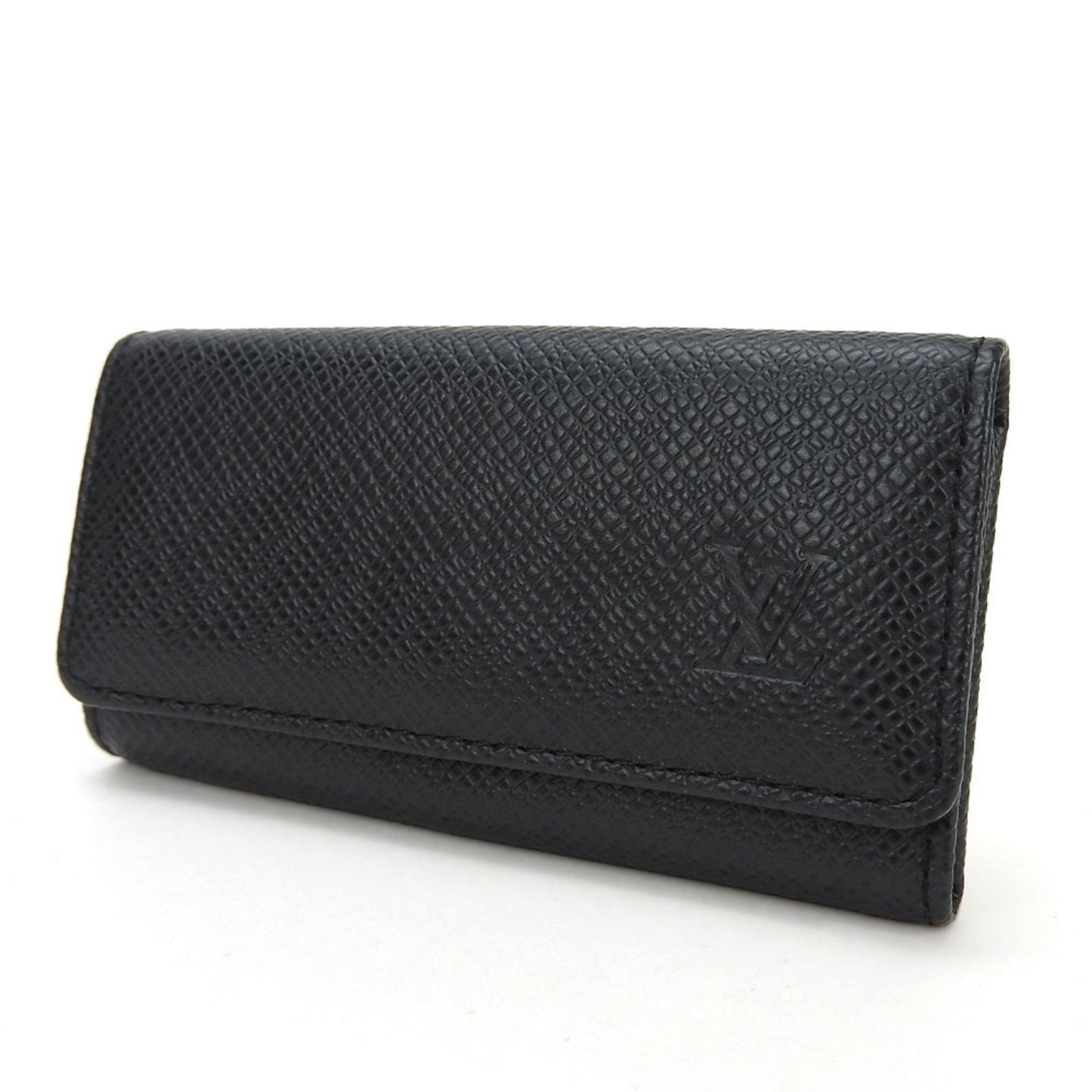 Louis Vuitton Etui pour clés 4 Black Leather Wallet Accessories