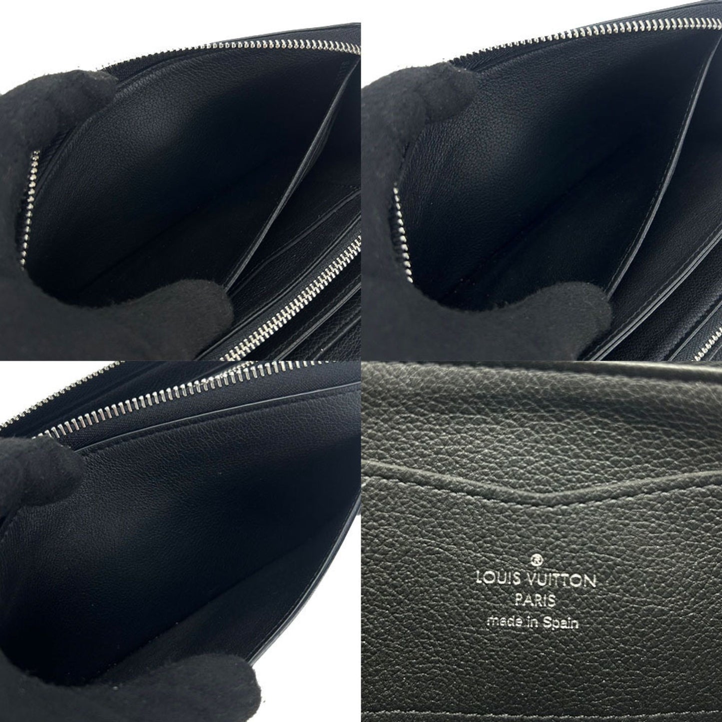 Louis Vuitton Black Leather Wallet Accessories