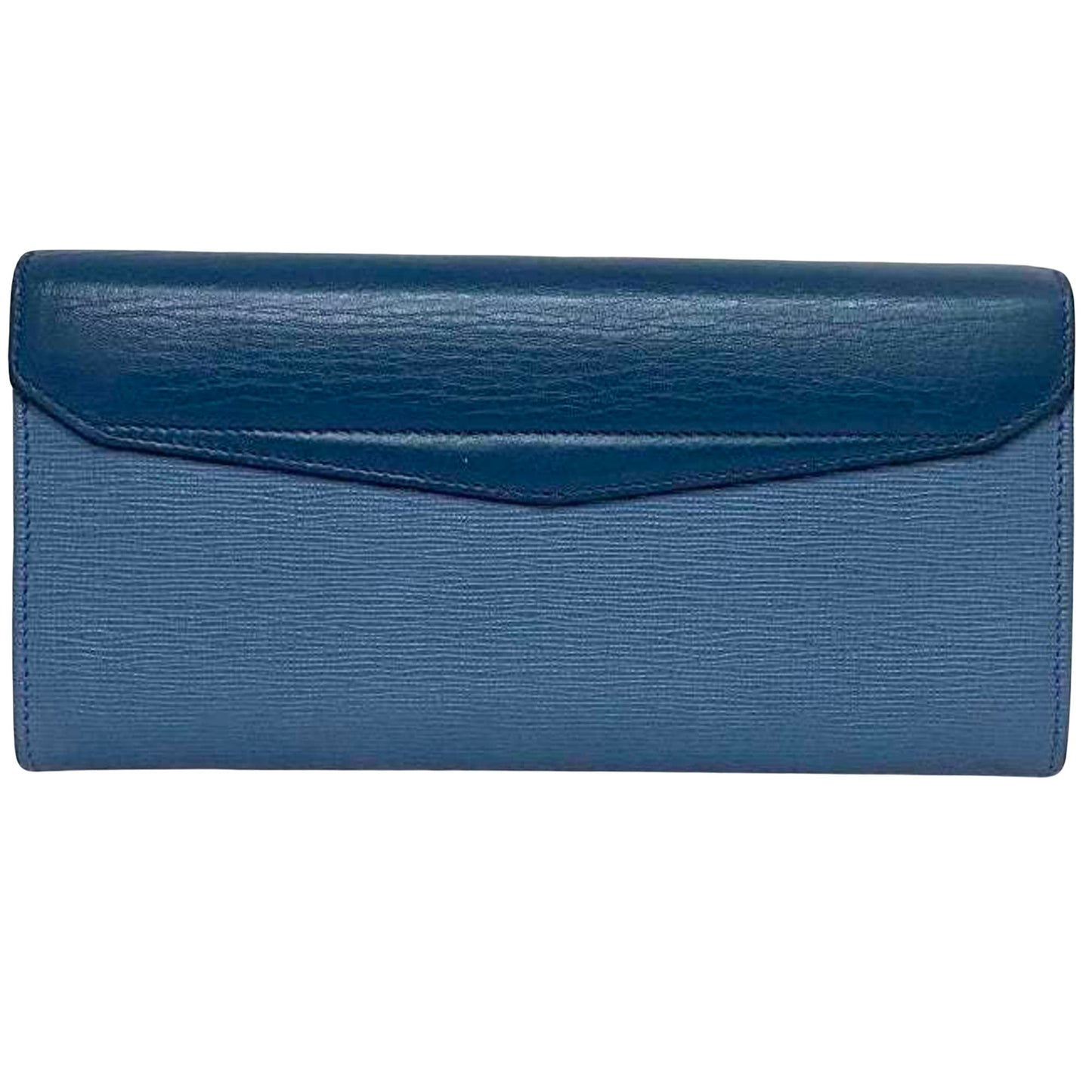 Fendi 2Jours Blue Leather Wallet Accessories