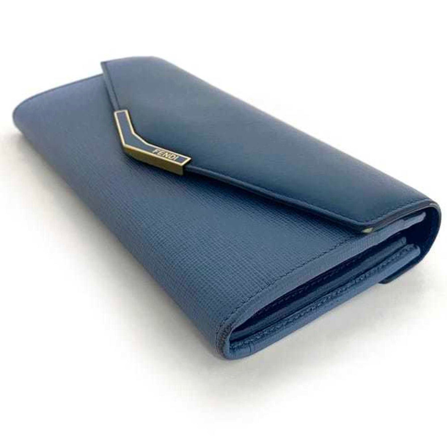 Fendi 2Jours Blue Leather Wallet Accessories